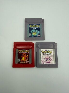 Pokemon Blue Kaizo Red Full Color Pink Version Game Boy Bundle